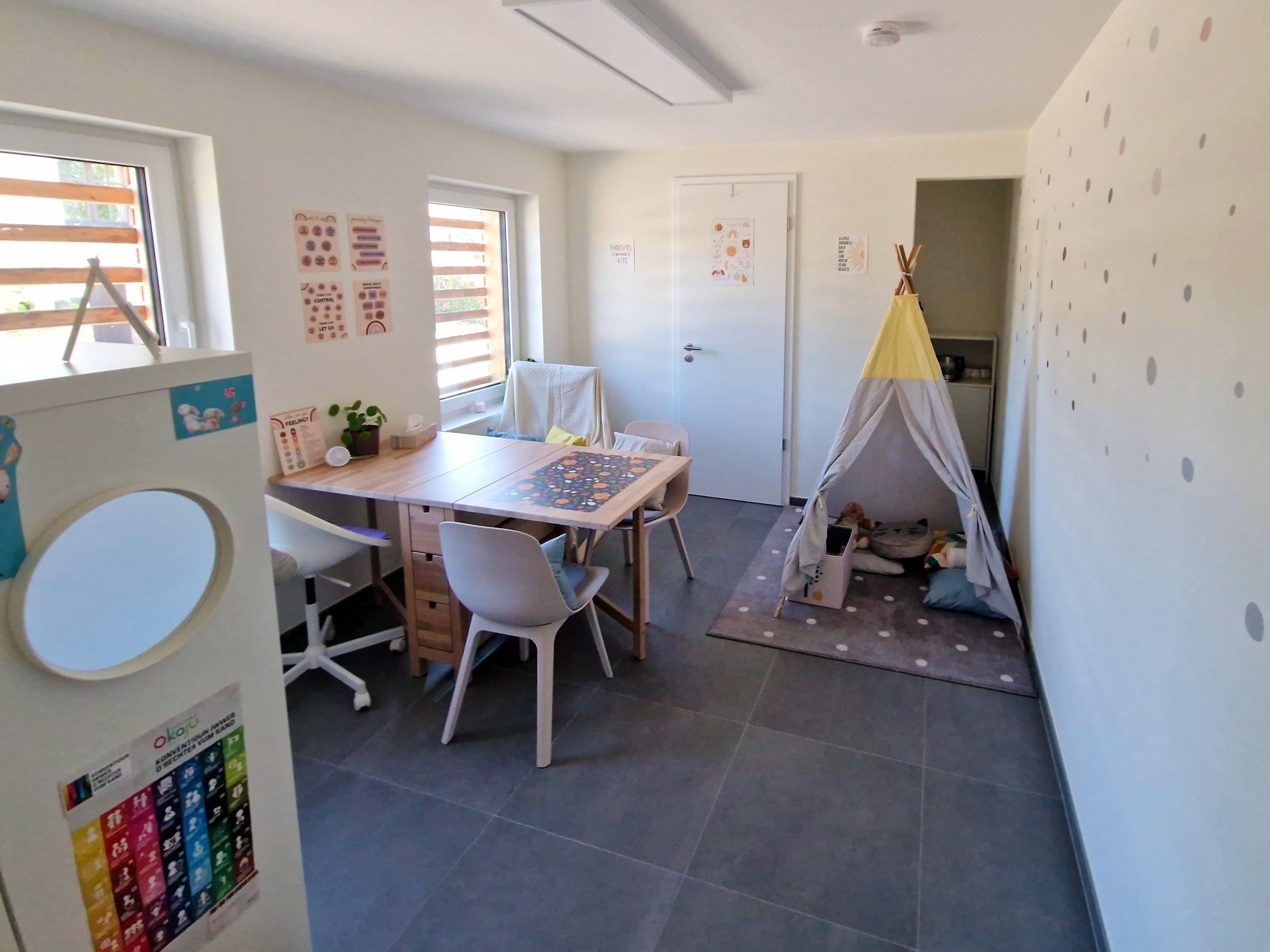 Consultation room at the Kindness office in Contern